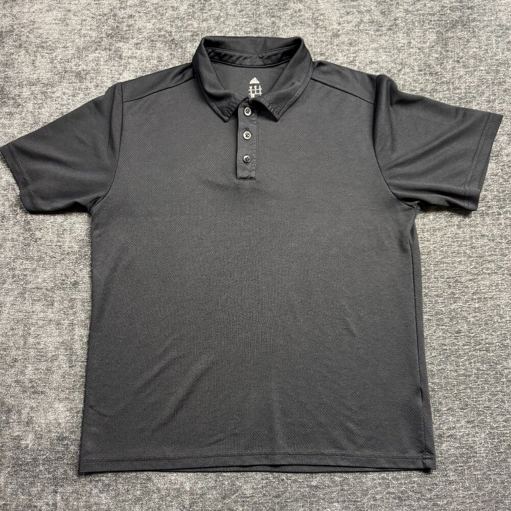 Adidas Men’s Climalite Black Polo Shirt Medium Short Sleeve Golf Active Wear